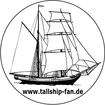 Tallship-fan Logo mit Segelschiff