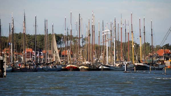 Sailing ships in the habour of Terschelling