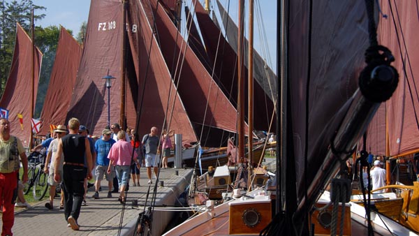 Harbour of Bodstedt with Zeesenboats