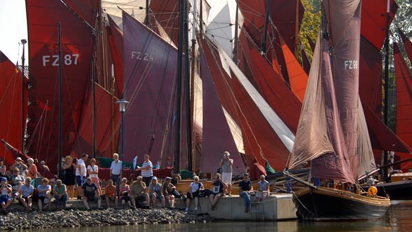 Zeesenboats ready for the regatta