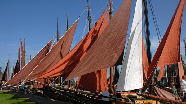 Zeesenboats ready to sail