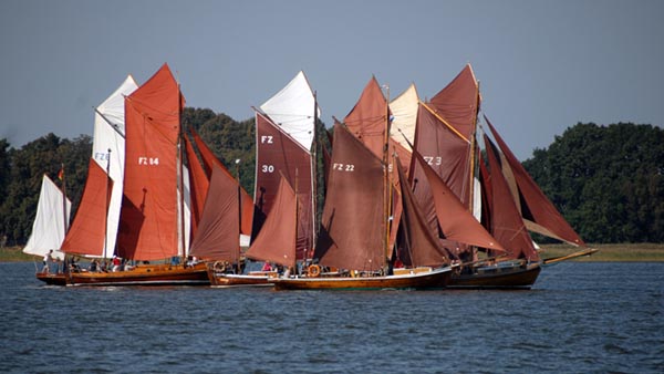 Zeesenboats in the calm