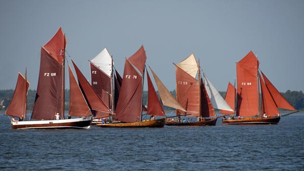 Zeesenboats sailing